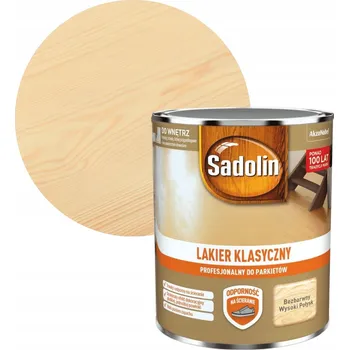 Lak na dřevo Sadolin Klasický Profesionální Lak na Parkety Bezbarvý Lesklý 0,7L