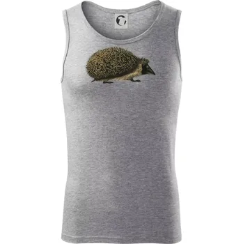 Ježek kresba - Tílko pánské Core - S ( Tmavě šedý melír )