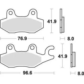 Brzdová destička brzdové destičky, BRAKING (semi-metalická směs SM1) 2 ks v balení M501-130