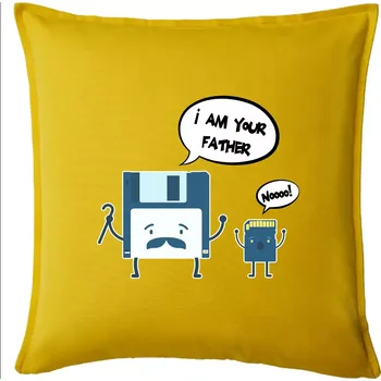 Polštář I am your father SD karta - Polštář 50x50 - 50x50 - Pouze potah ( Žlutá )