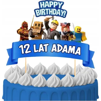 Obraz ZÁPICH DO DORTU Narozeninový Sto let ROBLOX HRA MAN FACE POSTAVY TOPPERY 5