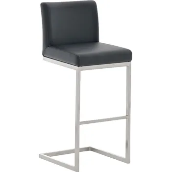Barová židle LRCZ Barová stolička Paros z nerezové oceli Barva: černá