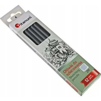Vrták Šedé skicovací Tužky 12 ks 2H Titanum