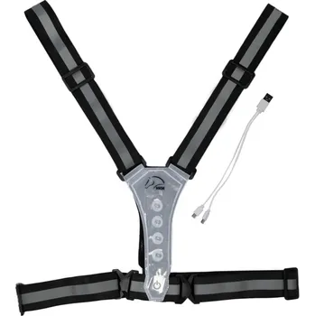 Postroj pro psa HKM Postroj reflexní HKM, black/silver dětská velikost