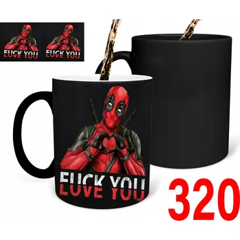 Kouzelný hrnek s potiskem DÁREK Deadpool hrdina Avengers + JMÉNO DÁREK