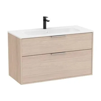 Koupelnový nábytek Koupelnová skříňka s umyvadlem Roca Optica 99x58x45,5 cm světlý dub OPT1002ZJ