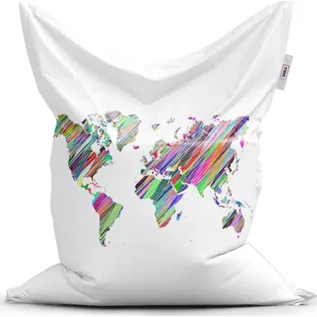 Sedací pytel Sablio Sedací vak Classic Barevné světadíly - 150x100 cm