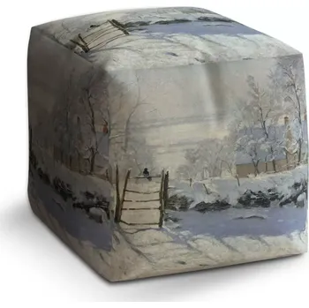 Taburet Sablio Taburet Cube Straka - Claude Monet: 40x40x40 cm