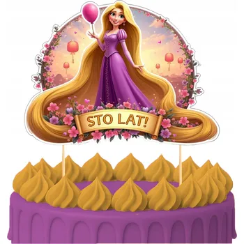 Obraz ZÁPICH DO DORTU Narozeninový Dortová Ozdoba Sto Let Locika Pohádkové Postavičky 4