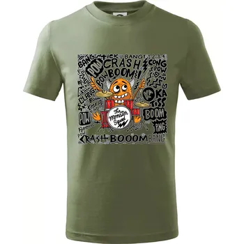 Bubeník - the moster squad - Tričko dětské bavlněné - 98 cm / 2 roky ( Khaki )