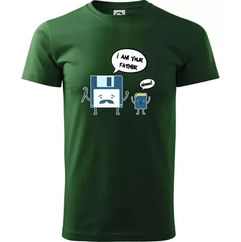 Pánské tričko I am your father SD karta - Triko extra velké (5-8XL) - 8XL ( Lahvově zelená )