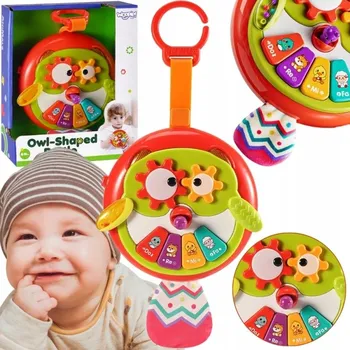 INTERAKTIVNÍ CHRASTÍTKO SOVA KLAVÍR ŠUSTÍCÍ OCAS ZÁVĚSNÉ WOOPIE