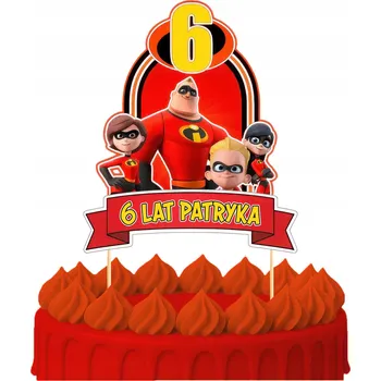 Obraz ZÁPICH DO DORTU Narozeninový Sto let Úžasňákovi HRDINOVÉ POSTAVY TOPPERY