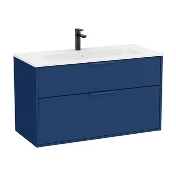 Koupelnový nábytek Koupelnová skříňka s umyvadlem Roca Optica 99x58x45,5 cm modrá mat OPT1002ZM