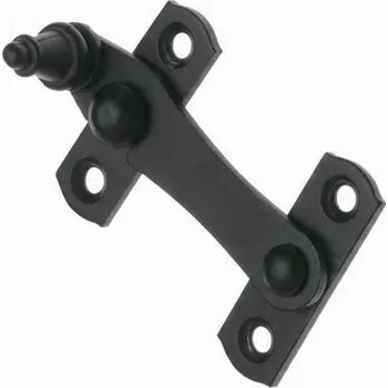 Okenní klika OKENNÍ ZÁVĚR Kovaný ČERNÝ OZDOBNÝ RETRO PRAVÝ 75X46 MM AMIG