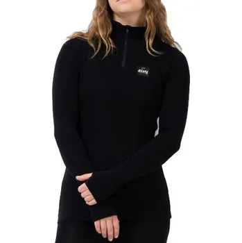 Pánské tričko dámské triko Eivy Journey merino Wool Rib Top black XXS