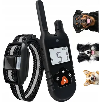Obojek pro psa ELEKTRONICKÝ VÝCVIKOVÝ OBOJEK PRO PSA VODĚODOLNÝ 1000M + DÁLKOVÝ OVLADAČ