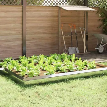 Pěstitelství vidaXL Plaňka na šneky 16 pcs Stříbrná 50 x 3,5 x 25 cm