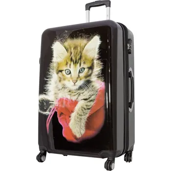 MONOPOL Cestovní kufr KOČKY velký L