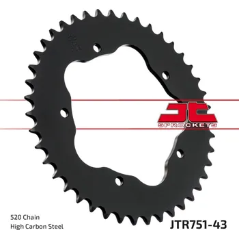 Řetězová sada pro motocykl Řetězová rozeta JT JTR 751-43 43 zubů, 520