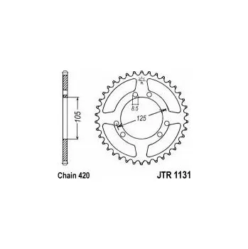 Motodíl Řetězová rozeta JT JTR 1131-50 50 zubů, 420