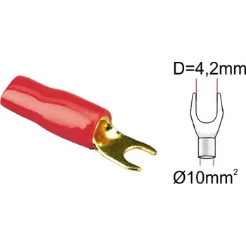 Kabelová vidlička ACV 30.4410-02 (1 ks) - červená