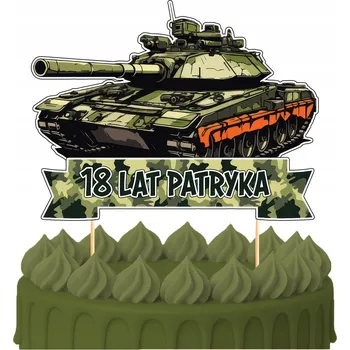 Obraz ZÁPICH DO DORTU Narozeninová Oslava Sto Let WORLD OF TANKS Tank Postavičky OZDOBY 4