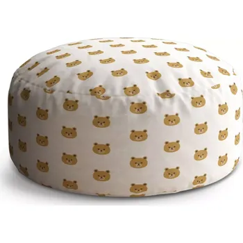 Taburet Sablio Taburet Circle Medvídci na bílé: 38x48 cm