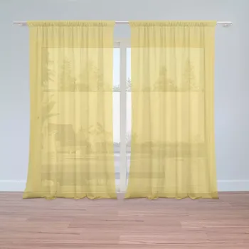 Záclona Sablio Záclony Žlutá 3: 2ks 150x250cm