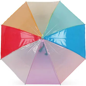 Deštník Dětský průhledný deštník duha, velké, 4 mint