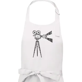 Kuchyňská zástěra Legenda za kamerou - Dámská zástěra na vaření - Univerzální velikost ( Bílá )