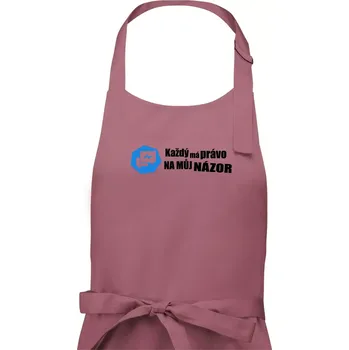 Kuchyňská zástěra Každý má právo na můj názor - Dámská zástěra na vaření - Univerzální velikost ( Starorůžová )