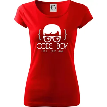 Dámské tričko Code Boy - Dámské triko Pure - S ( Červená )