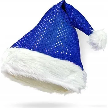 Čepice MIKULÁŠSKÁ ČEPICE S CEKINAMI MODRÁ