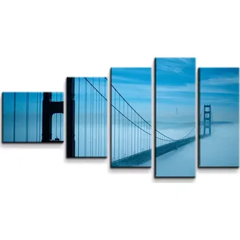 Obraz Sablio Obraz - 5-dílný Golden Gate 3 - 100x60 cm