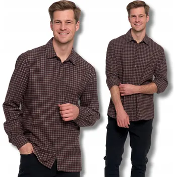 Pánská košile Moraj Flanelová košile hnědá XXXL
