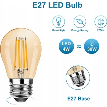 Žárovka Dekorativní LED žárovka Edison, baňka, 4W, 320 Lm