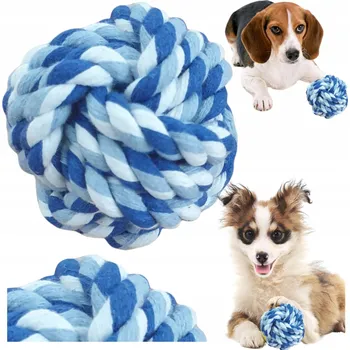 Hračka pro psa Míček pro psy Dogsy Míček pro psy kočka provaz bavlněný barevný kousátko hračka