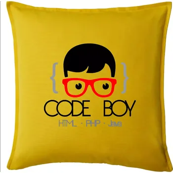 Polštář Code Boy - Polštář 50x50 - 50x50 - Pouze potah ( Žlutá )