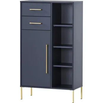 Koupelnový nábytek Skříň Highboard Möbelpartner Kent noční modrá 67,1 x 117,4 x 33,1 cm