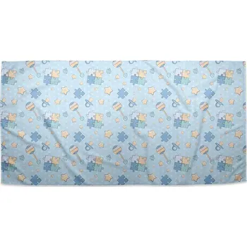 Sablio Ručník Puzzle a dudlíky - 30x50 cm