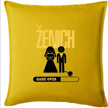 Polštář Drink team ženich - Polštář 50x50 - 50x50 - Pouze potah ( Žlutá )