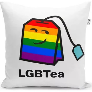 Polštář Sablio Polštář LGBT Tea: 40x40 cm