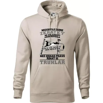 Pánská mikina Truhlář zkratky - Mikina pánská Cape s kapucí - 5XL ( Ledově šedá )