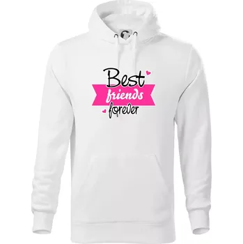 Pánská mikina Best friends stuha - Mikina pánská Cape s kapucí - S ( Bílá )