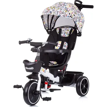 Dětská tříkolka Tříkolka se stříškou 2v1 CHIPOLINO Smart, bílá