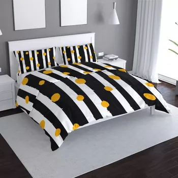 Povlečení Sablio Povlečení Pruhy a puntíky - 140x220 / 90x70