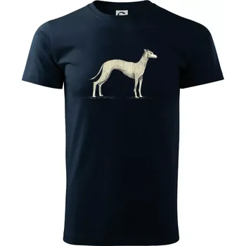 Pánské tričko Vintage Whippet - Triko extra velké (5-8XL) - 8XL ( Námořní modrá (velmi tmavá - téměř černá) )