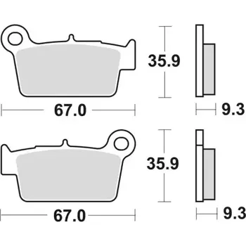 Brzdová destička brzdové destičky, BRAKING (sintrovaná směs CM44) 2 ks v balení M501-256