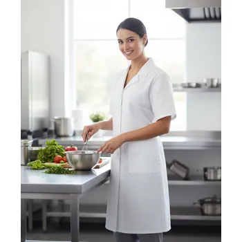 Gastro oděv ČR výroba Plášť ZOE krátký rukáv 140g/m2 Velikost 56 bílá